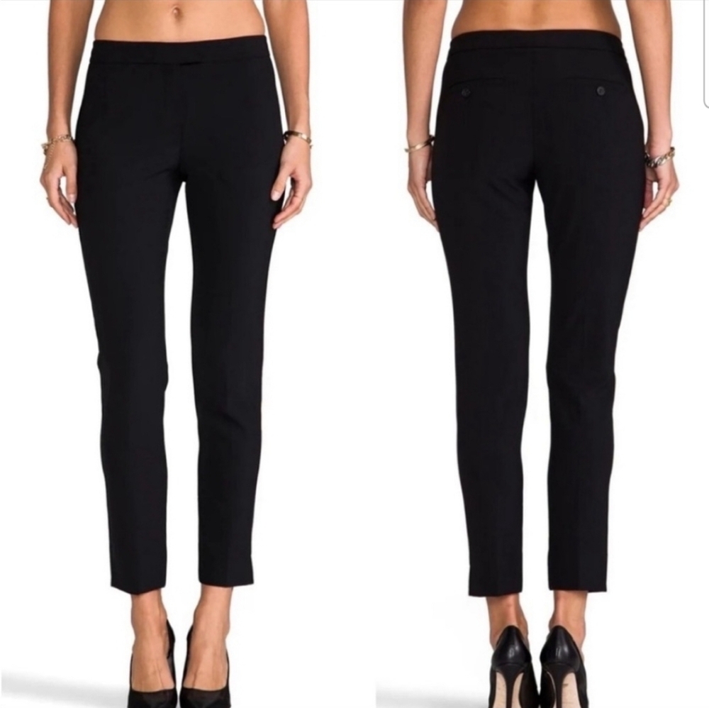Theory Jet Black Skinny Trousers